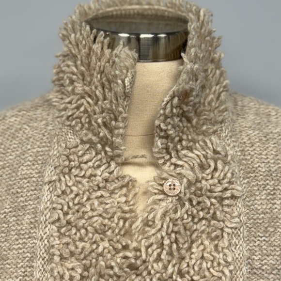 Country Shop Lambswool & Rabbit Cardigan Sweater Vintage Women’s Medium Oatmeal - Picture 3 of 7